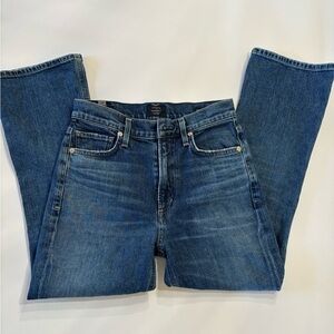 Citizens of Humanity Sz 24 Premium Demy Crop Flare‎ Denim Blue Jeans